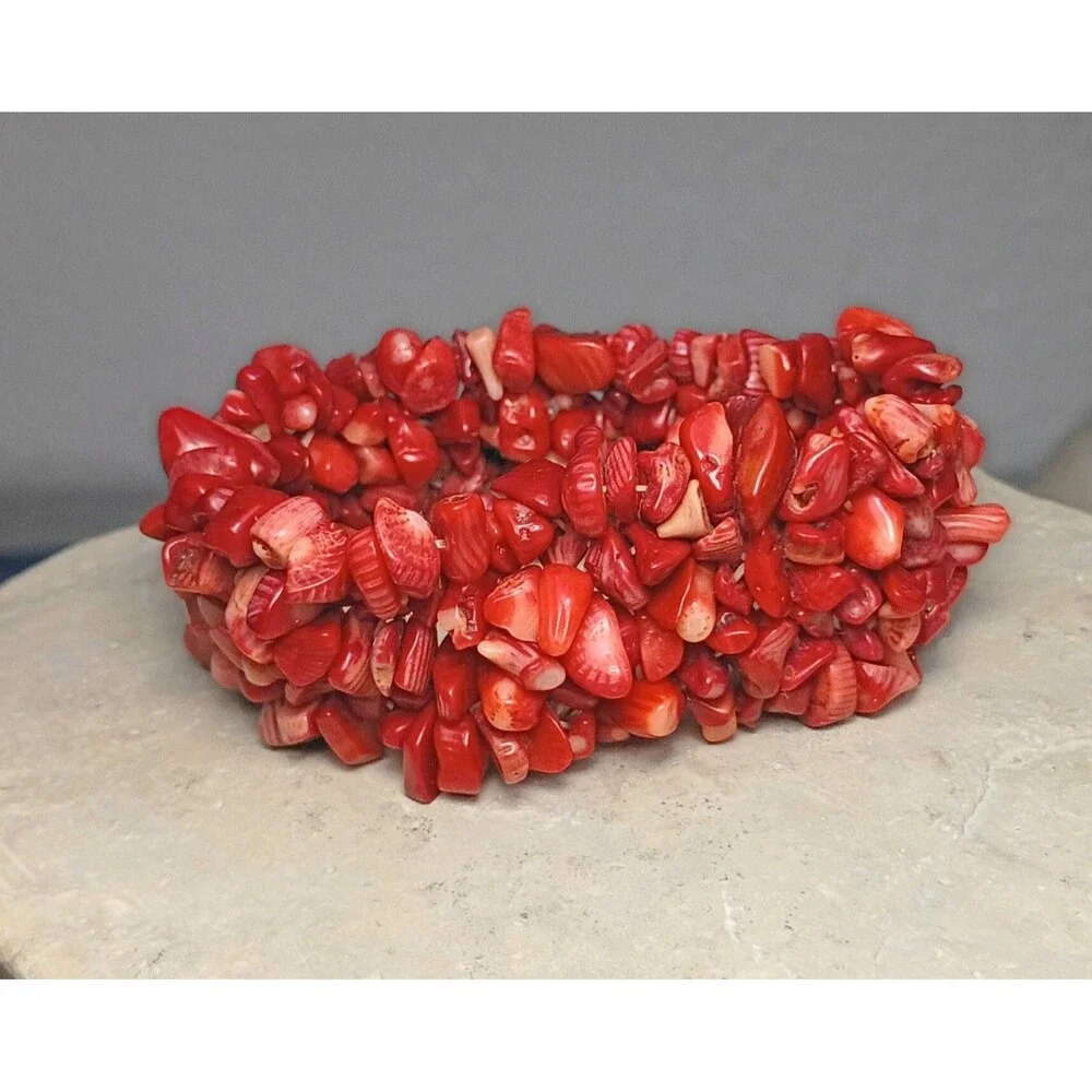 Branch Red Coral Beaded Bracelet